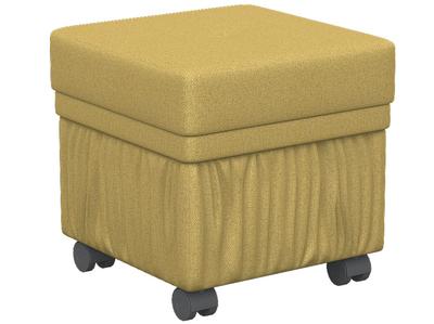 Банкетка Мебелик Банкетка BeautyStyle 5 с ящиком на колесах, ткань желтый арт. 007557