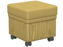 Банкетка Мебелик Банкетка BeautyStyle 5 с ящиком на колесах, ткань желтый арт. 007557
