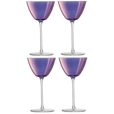 Бар LSA International Набор бокалов для мартини aurora, 195 мл, фиолетовый, 4 шт. арт. G1619-07-887