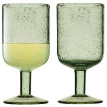 Бар ЯЯЯ Набор бокалов для вина flowi, 410 мл, зеленые, 2 шт. арт. HM-LJ-FL-WGLS-G410-2