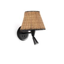 Бра Faro Настенный светильник с ридером Sumba ротанг/черный арт. 120638