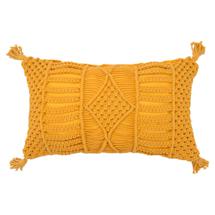 Чехол Tkano Чехол на подушку макраме горчичного цвета из коллекции ethnic, 35х60 см арт. TK21-CC0013