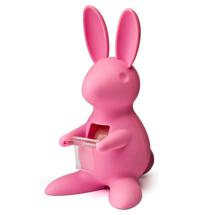 Диспенсер QUALY Диспенсер для скотча bunny, розовый арт. QL10114-PK