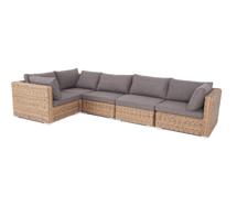 Диван 4SIS "Лунго" трансформирующийся диван из искусственного ротанга (гиацинт), цвет соломенный арт. YH-C1033W-SET TW