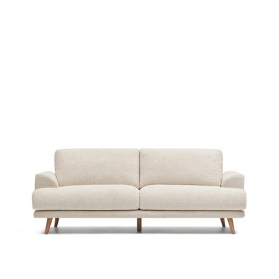 Диван La Forma (ех Julia Grup) Karin Двухместный белый диван с ножками из массива бука 210 см арт. 160746