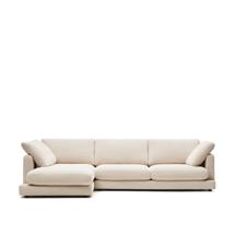 Диван La Forma (ех Julia Grup) Gala 4-местный диван с левым шезлонгом бежевый 300 см арт. 151107