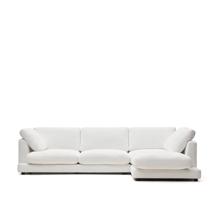 Диван La Forma (ех Julia Grup) Gala 4-местный диван с правым шезлонгом белый 300 см арт. 151108