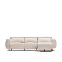 Диван La Forma (ех Julia Grup) Singa 3-местный диван с правым шезлонгом белого цвета 296 см арт. 116798
