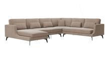 Диван Top concept Albert диван угловой с шезлонгом, бархат пепельно-бежевый 25 арт. 14605