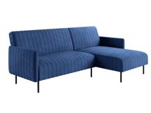Диван Top concept Baccara диван-кровать с шезлонгом, с подлокотниками, бархат синий 29 арт. 14487