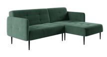 Диван-кровать Top concept Monaco диван-кровать с шезлонгом, с подлокотниками, бархат зеленый 19 арт. 13010