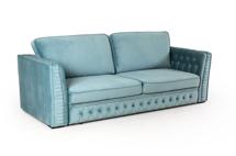 Диван-кровать Top concept Budapest диван-кровать трехместный, прямой, велюр голубой арт. 8900