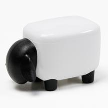 Контейнер QUALY Контейнер для мелочей sheepshape, черный с белой крышкой арт. QL10259-WH-BK