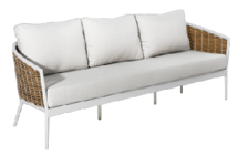 Кресло 4SIS "Тоскана" диван из искусственного ротанга трехместный, цвет соломенный арт. A375E
