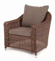 Кресло 4SIS "Кон Панна" кресло из искусственного ротанга, цвет коричневый арт. YH-C1808W brown