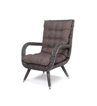 Кресло 4SIS "Толедо" кресло плетеное с подушками, цвет графит арт. YH-C1910W graphite