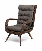 Кресло 4SIS "Толедо" кресло плетеное с подушками, цвет коричневый арт. YH-C1910W brown
