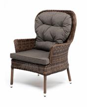 Кресло 4SIS "Алиса" кресло плетеное, цвет коричневый с подушками арт. YH-C1618W brown