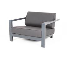 Кресло 4SIS "Гранада" кресло алюминиевое, цвет серый, ткань Savana Graffit арт. GRA-A-001 D-grey