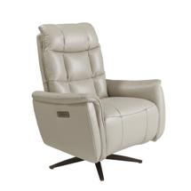 Кресло Angel Cerda Поворотное кресло-реклайнер 5114/KM-A6010-M565 серое кожаное арт. 181709