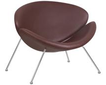 Кресло DOBRIN Кресло дизайнерское DOBRIN EMILY, коричневый винил YP5, хромированная сталь арт. LMO-72