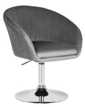 Кресло DOBRIN Кресло дизайнерское DOBRIN EDISON, серый велюр (1922-19) арт. LM-8600