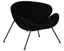 Кресло DOBRIN Кресло дизайнерское DOBRIN EMILY, черный ткань AF9, черное основание арт. LMO-72