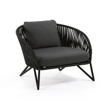 Кресло La Forma (ех Julia Grup) Веревочное кресло Branzie черное арт. 114610