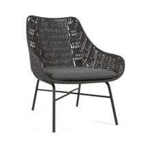 Кресло La Forma (ех Julia Grup) Веревочное кресло Abeli черного цвета арт. 114293