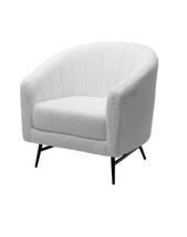 Кресло М-СИТИ Кресло KALMAR NINI-01 Белый, teddy / черный каркас М-City арт. 629M04955