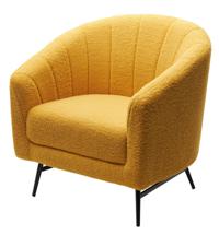 Кресло М-СИТИ Кресло KALMAR NINI-04 Желтый, teddy / черный каркас M-City арт. 629M05121