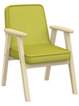 Кресло Мебелик Кресло Ретро ткань лайм, каркас лак арт. 007544