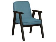 Кресло Мебелик Кресло Ретро ткань голубой, каркас венге арт. 007545
