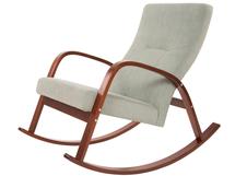 Кресло-качалка Мебелик Кресло-качалка Ирса ткань минт, каркас вишня арт. 006473