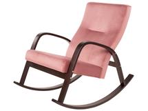 Кресло-качалка Мебелик Кресло-качалка Ирса ткань пудровый, каркас венге структура арт. 006474