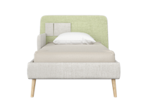 Кровать Ellipsefurniture Кровать подростковая Soft (бежевый/зеленый) 90*200 см арт. KD010103010101