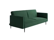 Кровать Top concept Este диван-кровать трехместный, прямой, с подлокотниками, бархат зеленый 19 арт. 14228