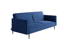Кровать Top concept Este диван-кровать трехместный, прямой, с подлокотниками, бархат синий 29 арт. 14232