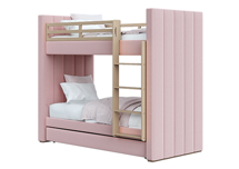 Кровать двухъярусная Ellipsefurniture Кровать двухъярусная Cosy (розовый) арт. KD010203020101