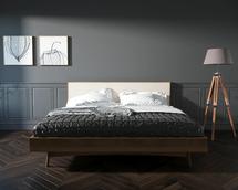 Кровать Этажерка Кровать в Скандинавском стиле двуспальная "Bruni white" 160*200 арт BR-16WH арт. BR-16WH