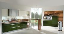 Кухня Haecker  Elba - Olive green high gloss acrylic