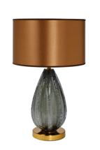 Лампа Garda Decor K2TL-07233 Лампа настольная сер-зел.стекло/плафон кор. 35*h.60см арт. K2TL-07233