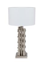 Лампа Garda Decor K2KM0901SN Лампа наст.Bamboo плафон белый, сатин.никель 45*h90см арт. K2KM0901SN