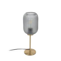 Лампа La Forma (ех Julia Grup) Металлическая настольная лампа Hestia с отделкой из латуни и серым стеклом арт. 109628