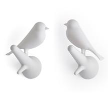 Набор QUALY Набор из 2-х вешалок настенных sparrow, белые арт. QL10067-WH-WH