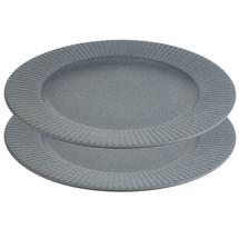 Набор ЯЯЯ Набор обеденных тарелок soft ripples,  D27 см, серые, 2 шт. арт. LJ_SS_PL27_GR