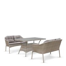 Обеденная группа Афина Комплект плетеной мебели с диванами T198C/S54C-W85 Latte арт. T198C/S54C-W85 Latte