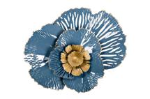 Панно Garda Decor 37SM-0844 Декор настенный"Цветок"золотисто-голубой 38,1*50,8*8,3 арт. 37SM-0844