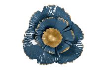 Панно Garda Decor 37SM-0848 Декор настенный Цветок золотисто-голубой 23,5*23,5*6,4 арт. 37SM-0848