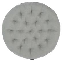 Подушка Tkano Подушка на стул круглая из стираного льна серого цвета из коллекции essential, 40х40x4 см арт. TK22-CP0006